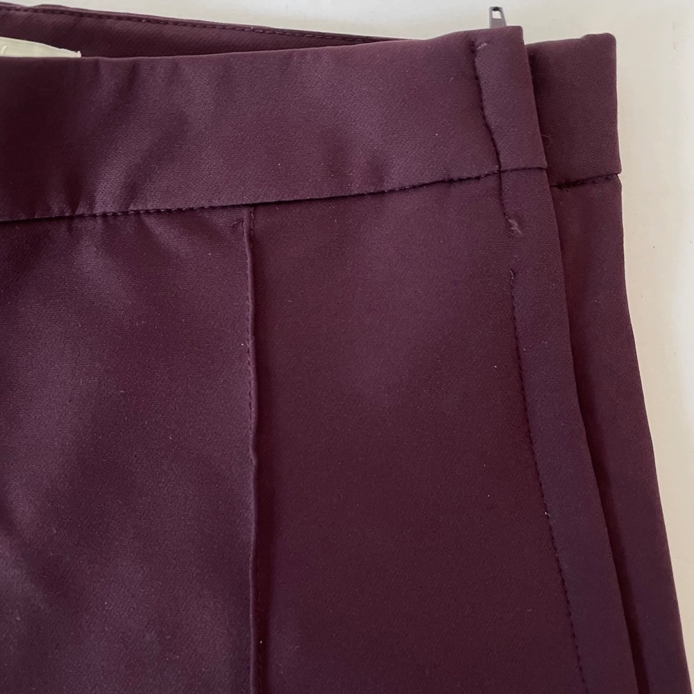 H&M 32" Length Pants Dark Burgundy Side Zip - Picture 10 of 10
